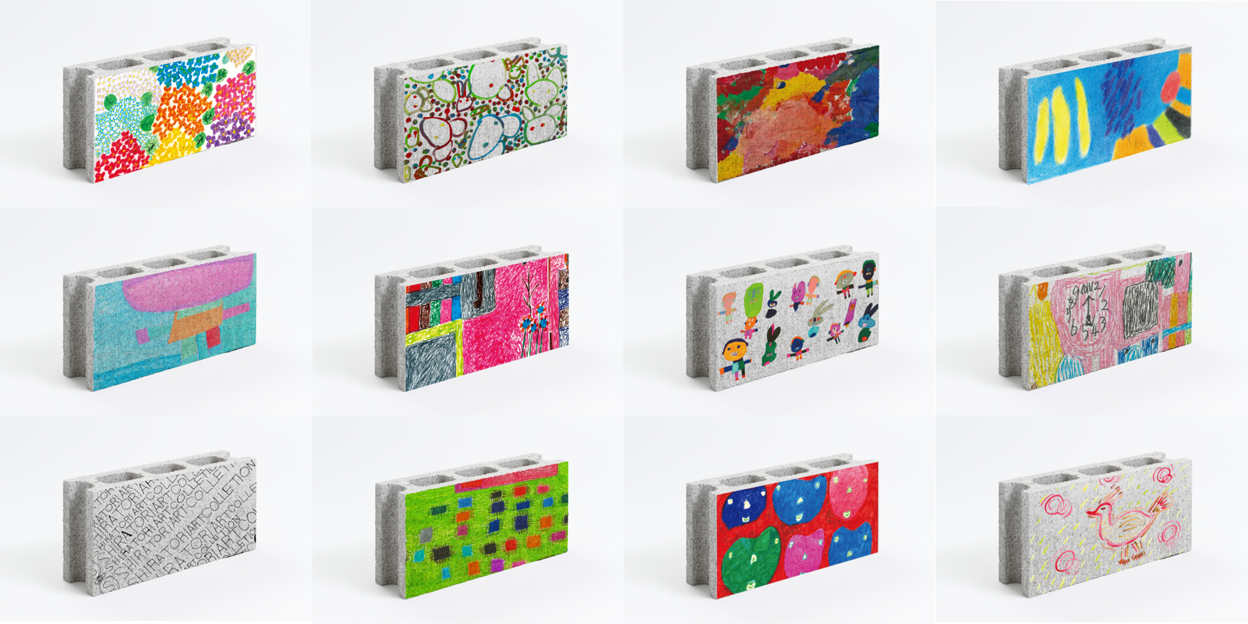 PR times】障害者アートとコンクリートブロックとのコラボ商品誕生