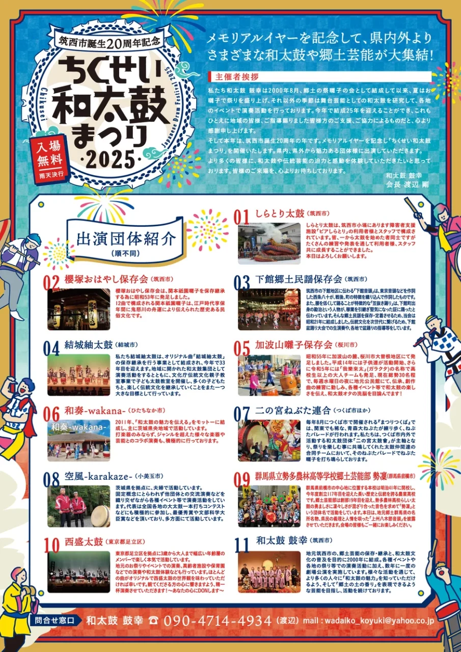 筑西和太鼓祭り裏
