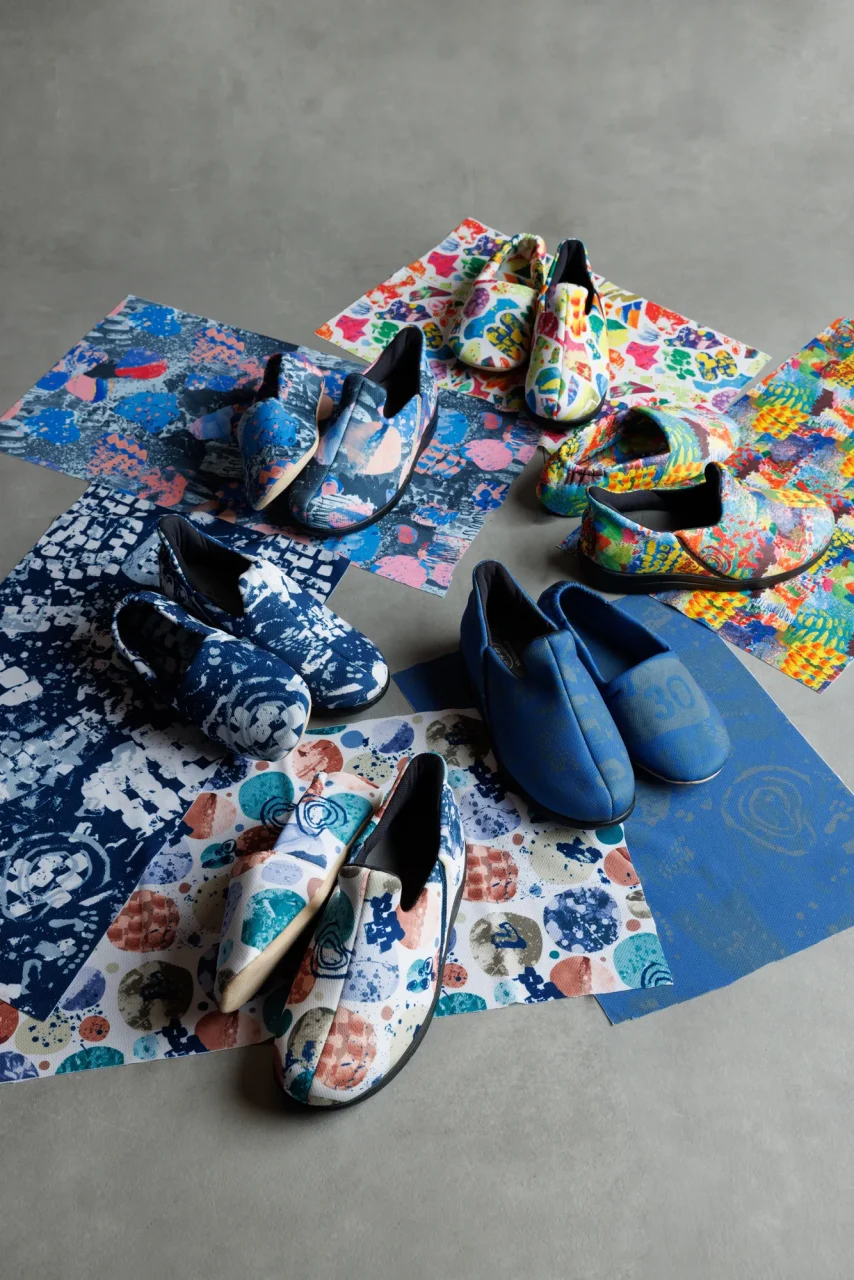 障害者アートをあしらった６種類の柄バリエーション